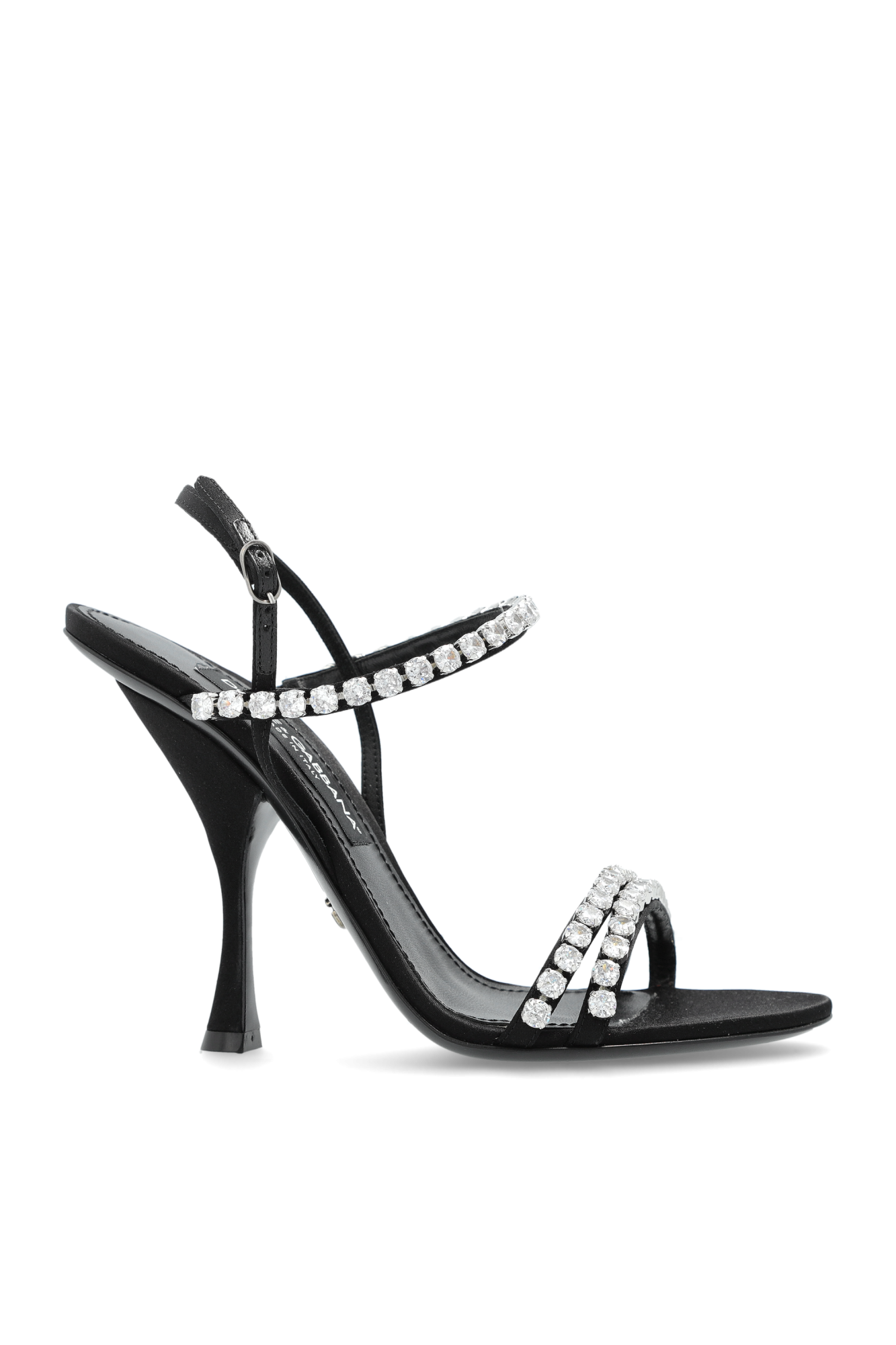 Dolce & Gabbana Heeled sandals with shimmering crystals | Women's